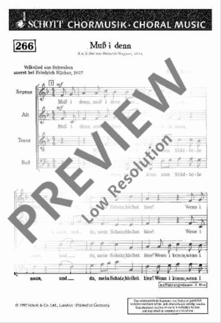 Muss i denn Muss i denn 4-Part scores gallery preview page 2