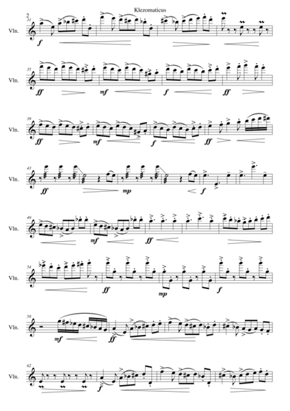 Klezomaticus for violin solo image number null