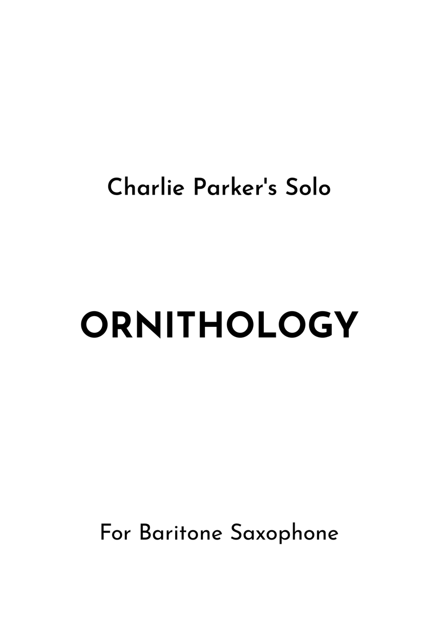 Ornithology Ornithology Baritone Saxophone scores gallery preview page 1