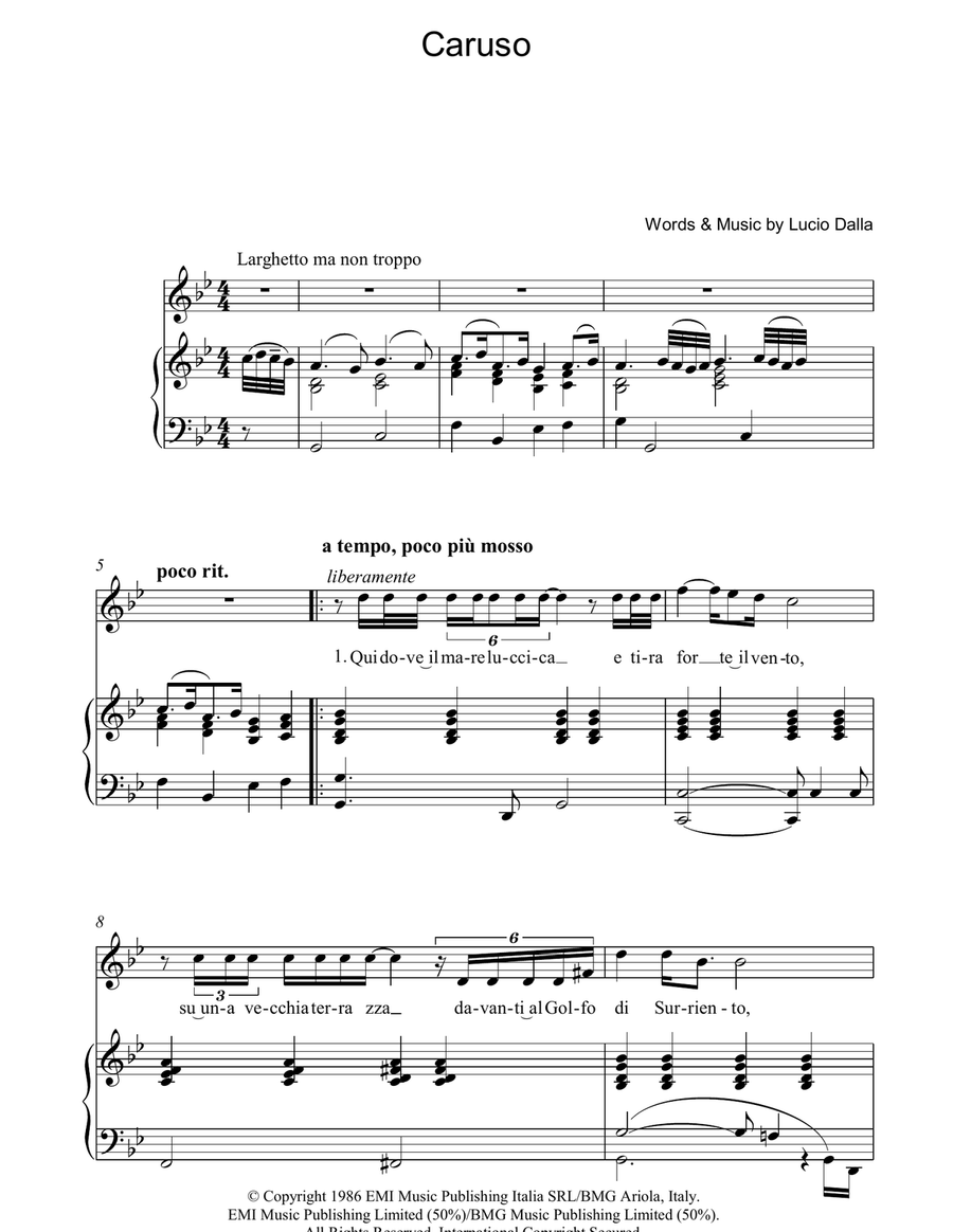 Caruso Voice scores gallery preview page 1