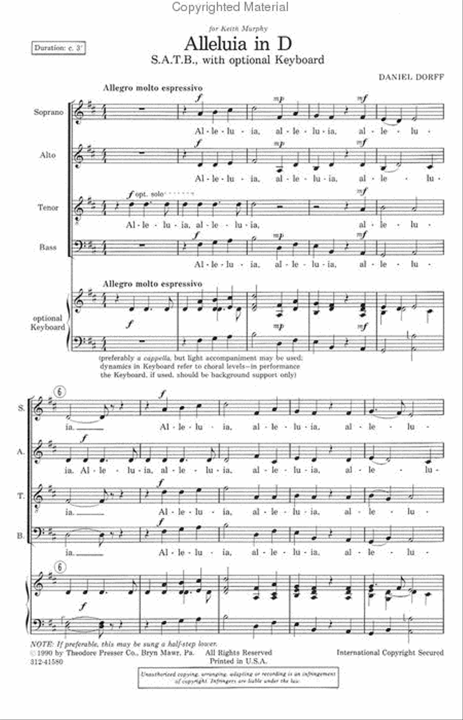 Alleluia Alleluia 4-Part scores gallery preview page 2