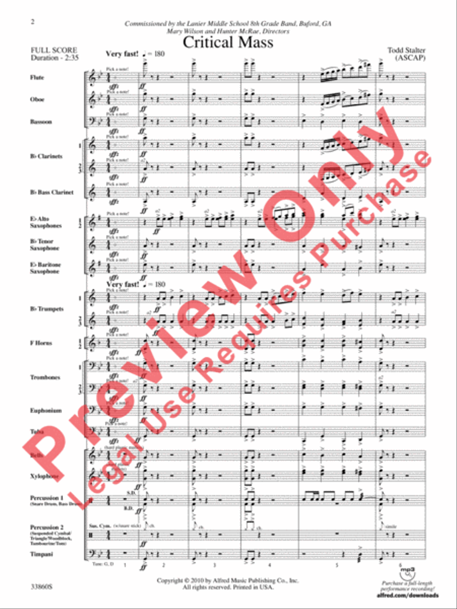 Critical Mass Concert Band scores gallery preview page 3