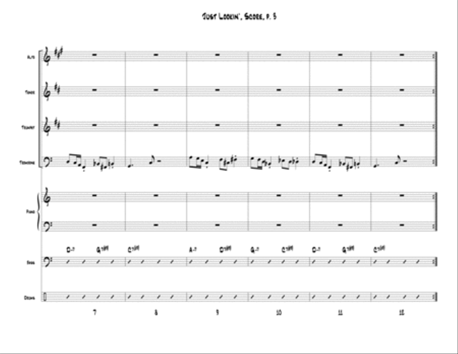 Just Lookin' Just Lookin' Jazz Ensemble scores gallery preview page 3