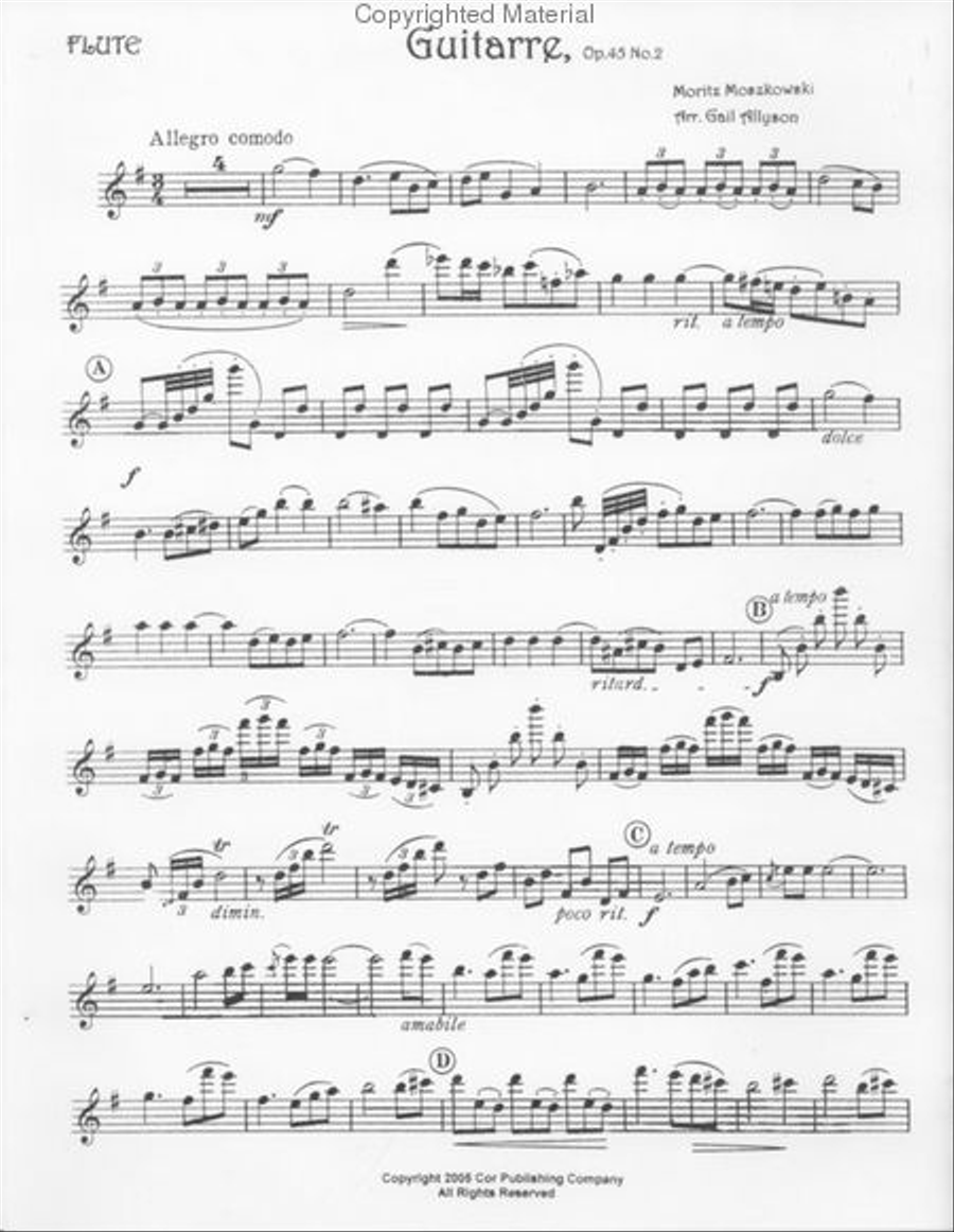Guitarre Flute Solo scores gallery preview page 2