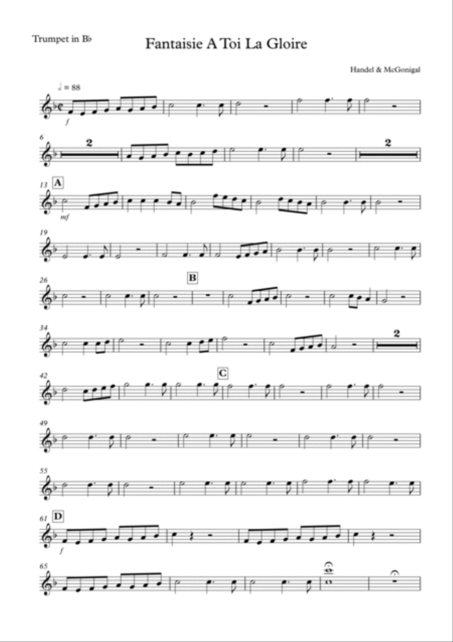 Hail The Conquering Hero Brass Quartet scores gallery preview page 3