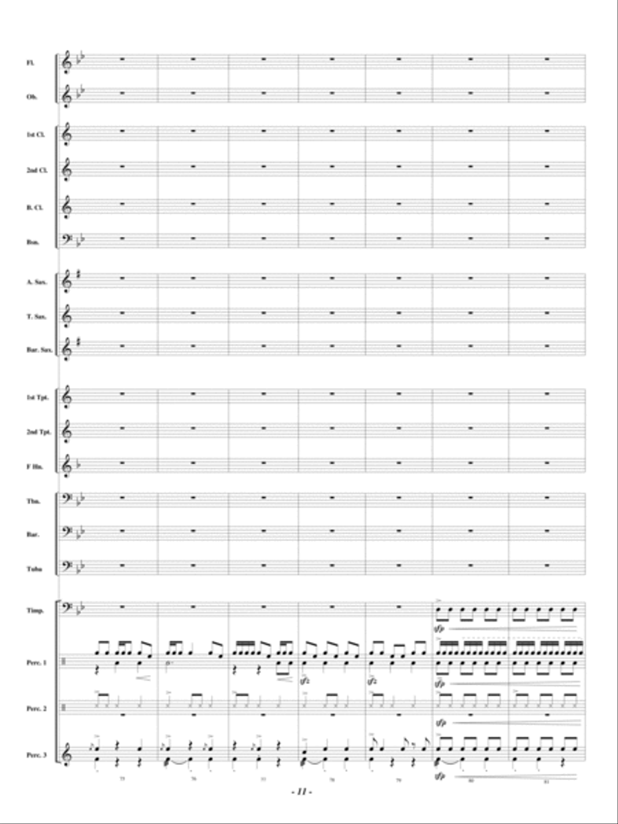 Latin Bell Carol Concert Band scores gallery preview page 11