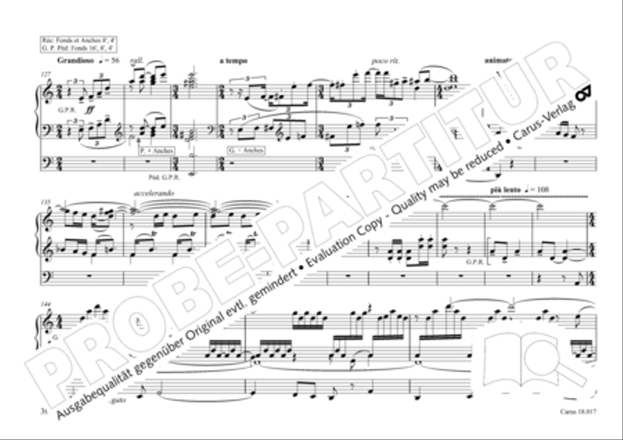 Tournemire: Funf Improvisationen fur Orgel solo Organ Solo scores gallery preview page 38