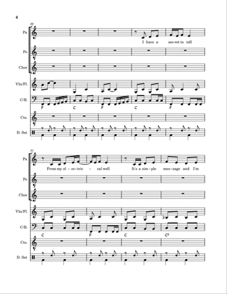 Birdhouse In Your Soul Piano, Vocal, Guitar scores gallery preview page 4