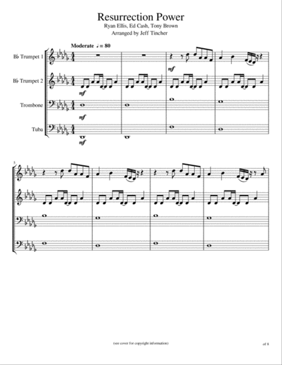 Resurrection Power Brass Ensemble scores gallery preview page 2