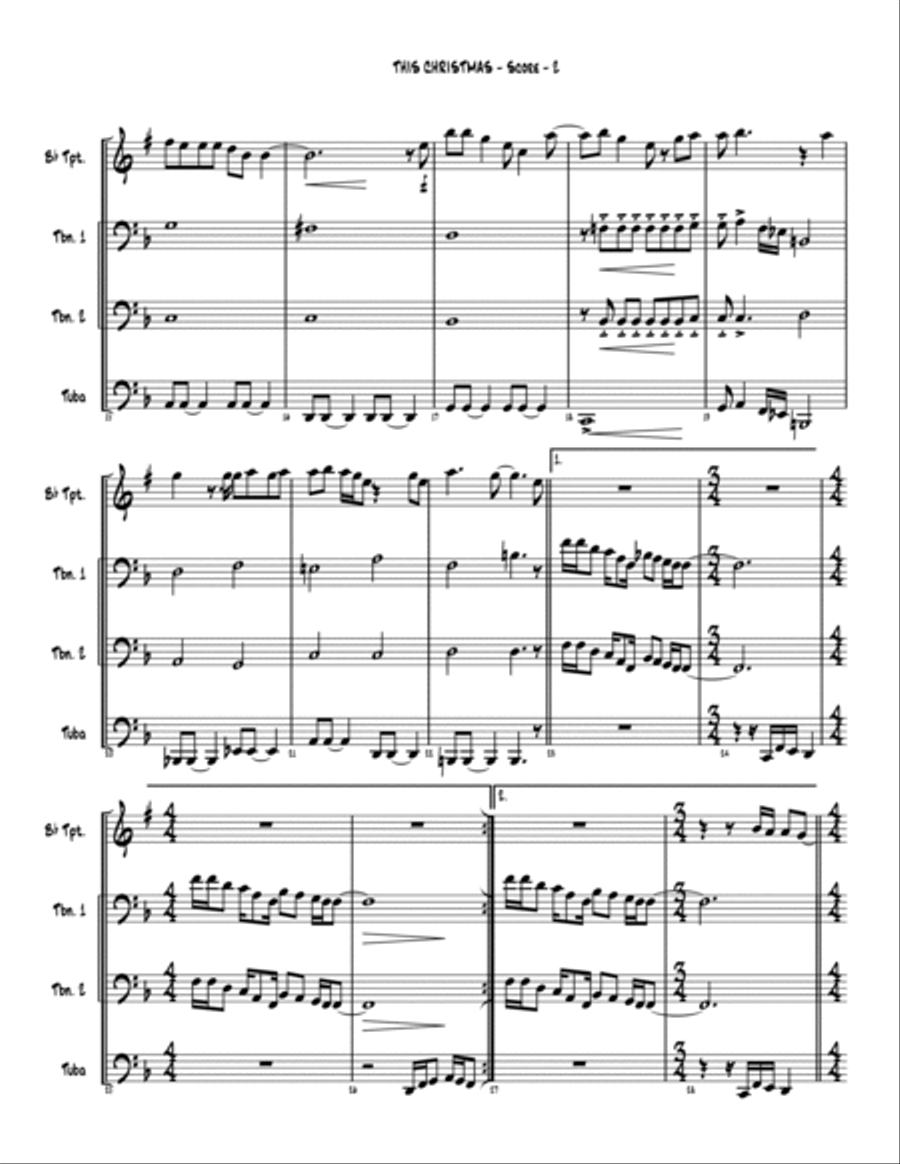 This Christmas Brass Ensemble scores gallery preview page 3