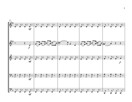 Brazilian National Anthem (Portuguese: Hino Nacional Brasileiro) for Brass Quintet (MFAO World Natio image number null