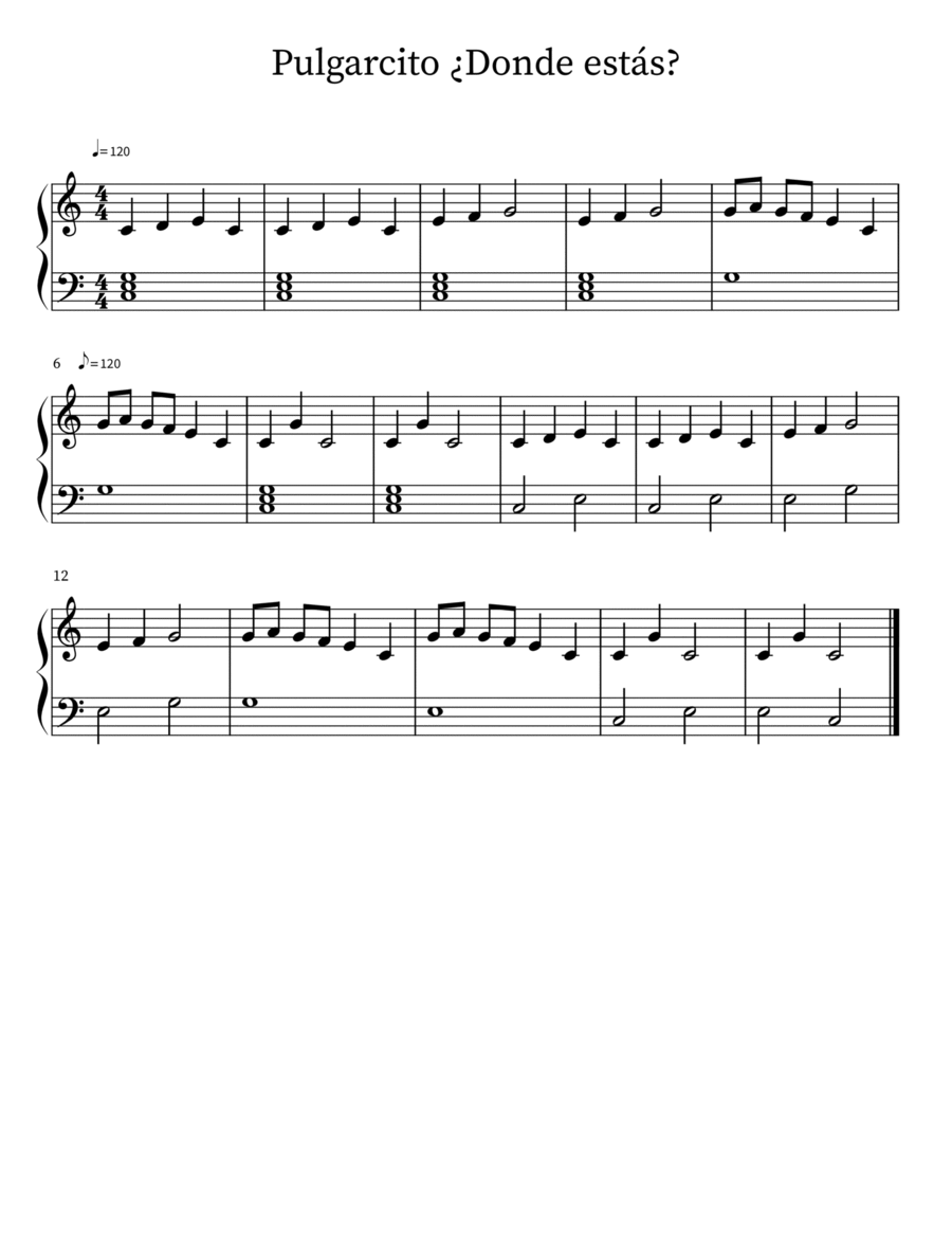 Pulgarcito Pulgarcito Easy Piano scores gallery preview page 1