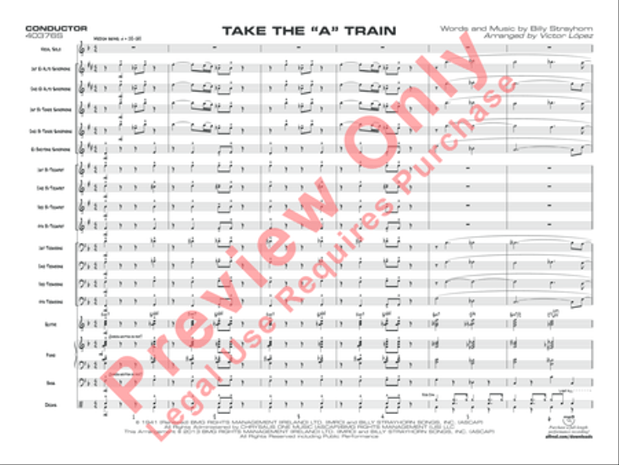 Take the A Train Jazz Ensemble scores gallery preview page 4