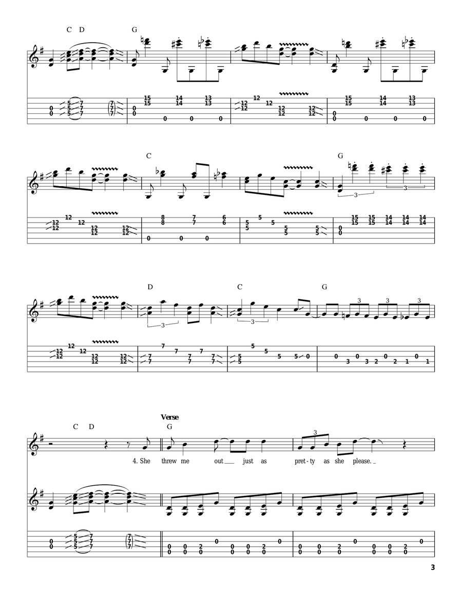 Move It On Over Acoustic Guitar scores gallery preview page 3