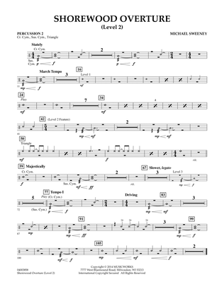 Shorewood Overture (for Multi-level Combined Bands) - Percussion 2 (Level 2)