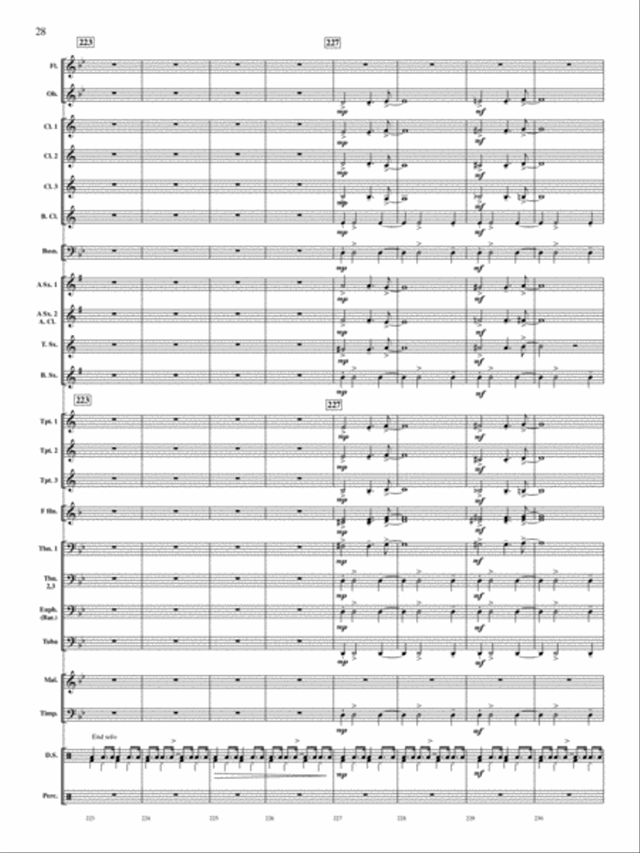 Concerto for Drum Set and Concert Band Concert Band scores gallery preview page 27