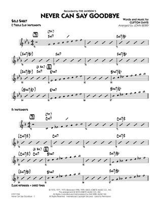 Never Can Say Goodbye - Solo Sheet