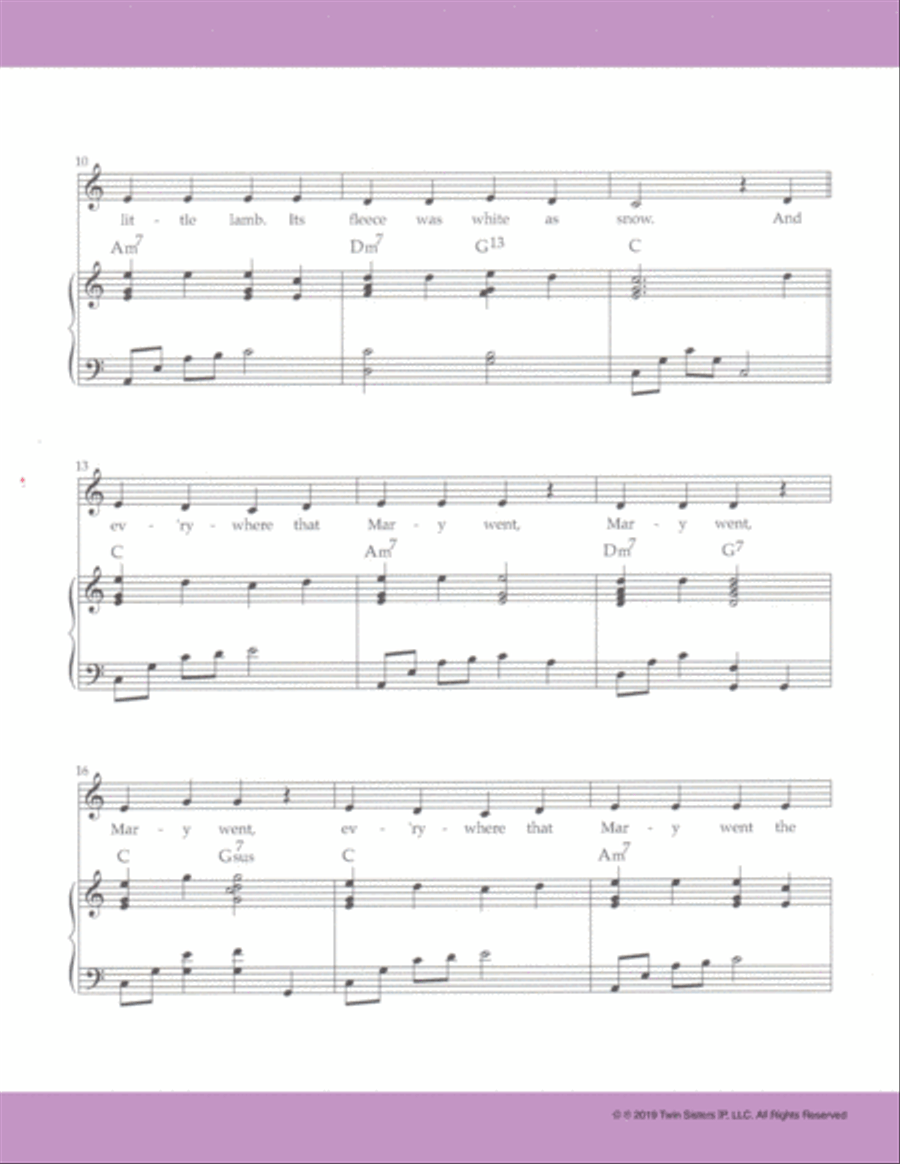 Mary Had a Little Lamb Mary Had a Little Lamb Voice scores gallery preview page 2