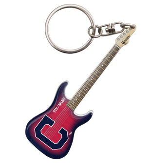 Cleveland Indians Guitar-Shaped Keychain