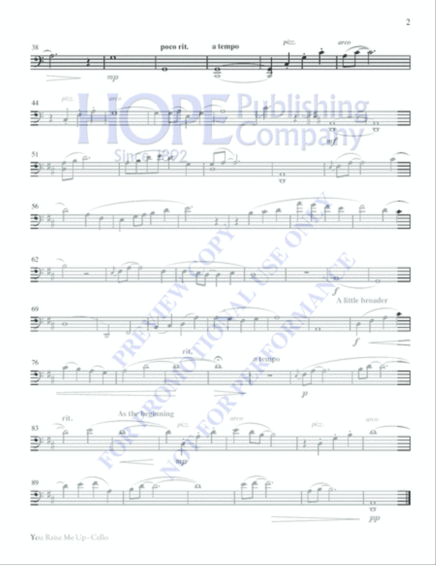 You Raise Me Up Handbell Choir scores gallery preview page 3