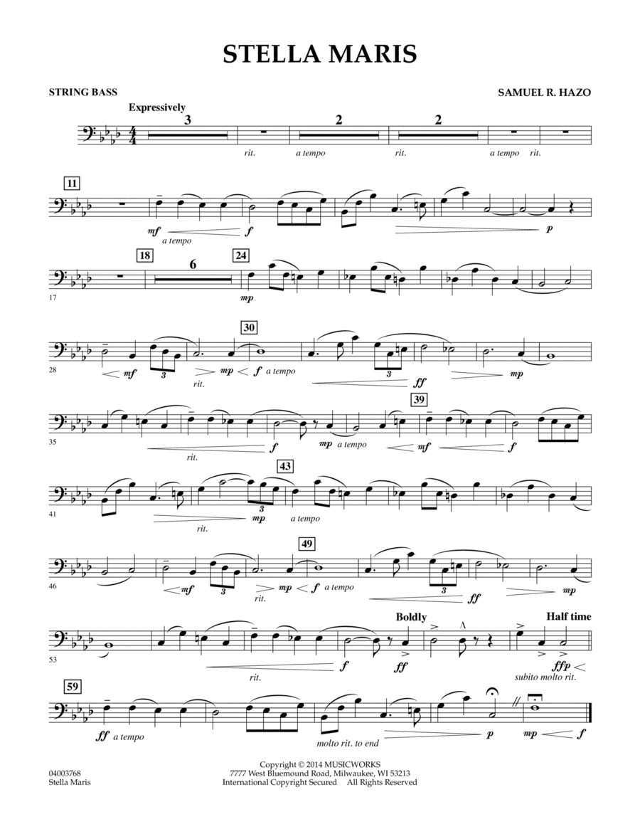 Stella Maris - String Bass Concert Band scores gallery preview page 1