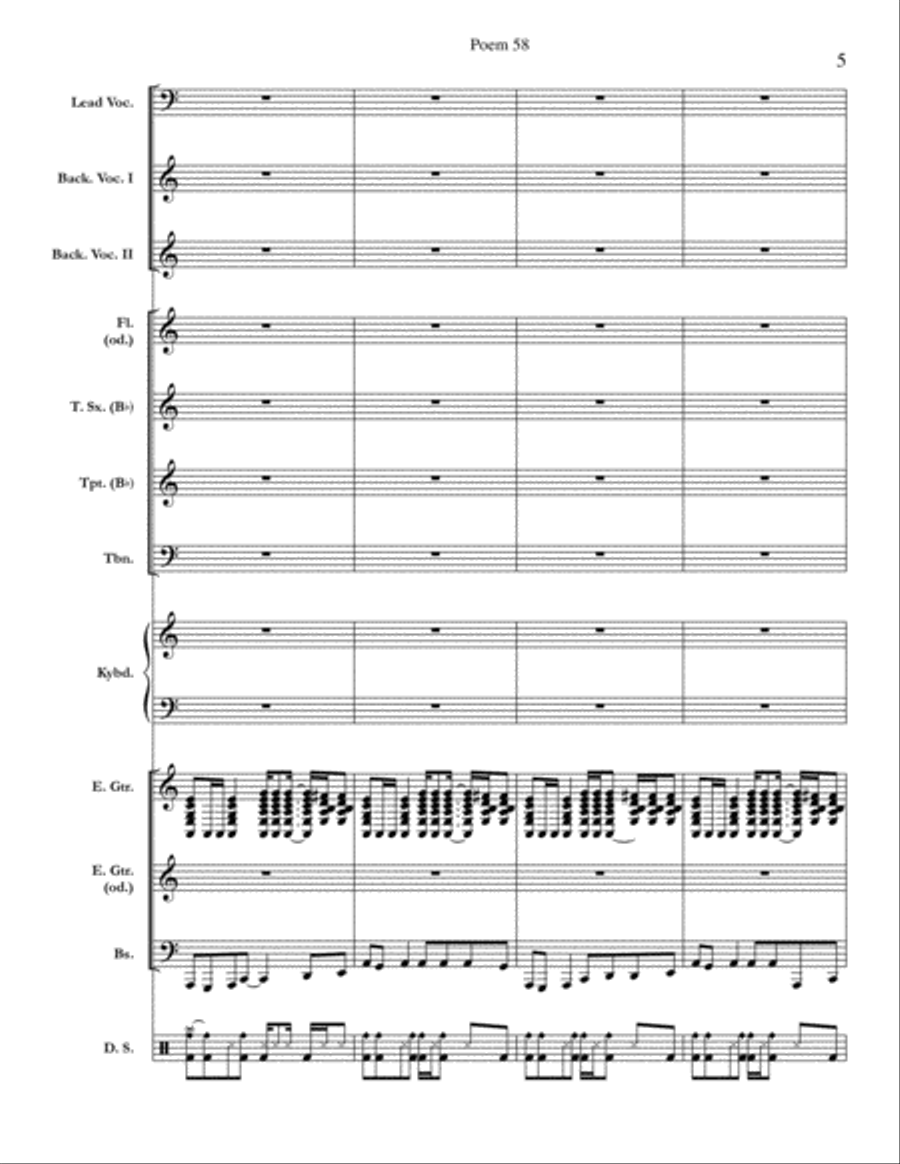 Poem 58 Small Ensemble scores gallery preview page 5