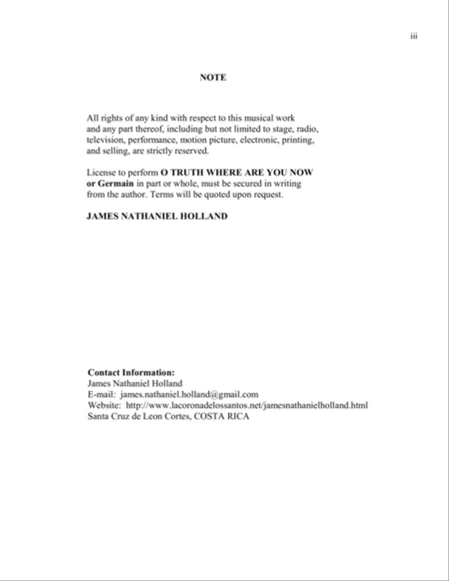 O Truth, Where Are You Now, Aria for Tenor and Orchestra from the Contemporary Opera Germain Large Ensemble scores gallery preview page 3