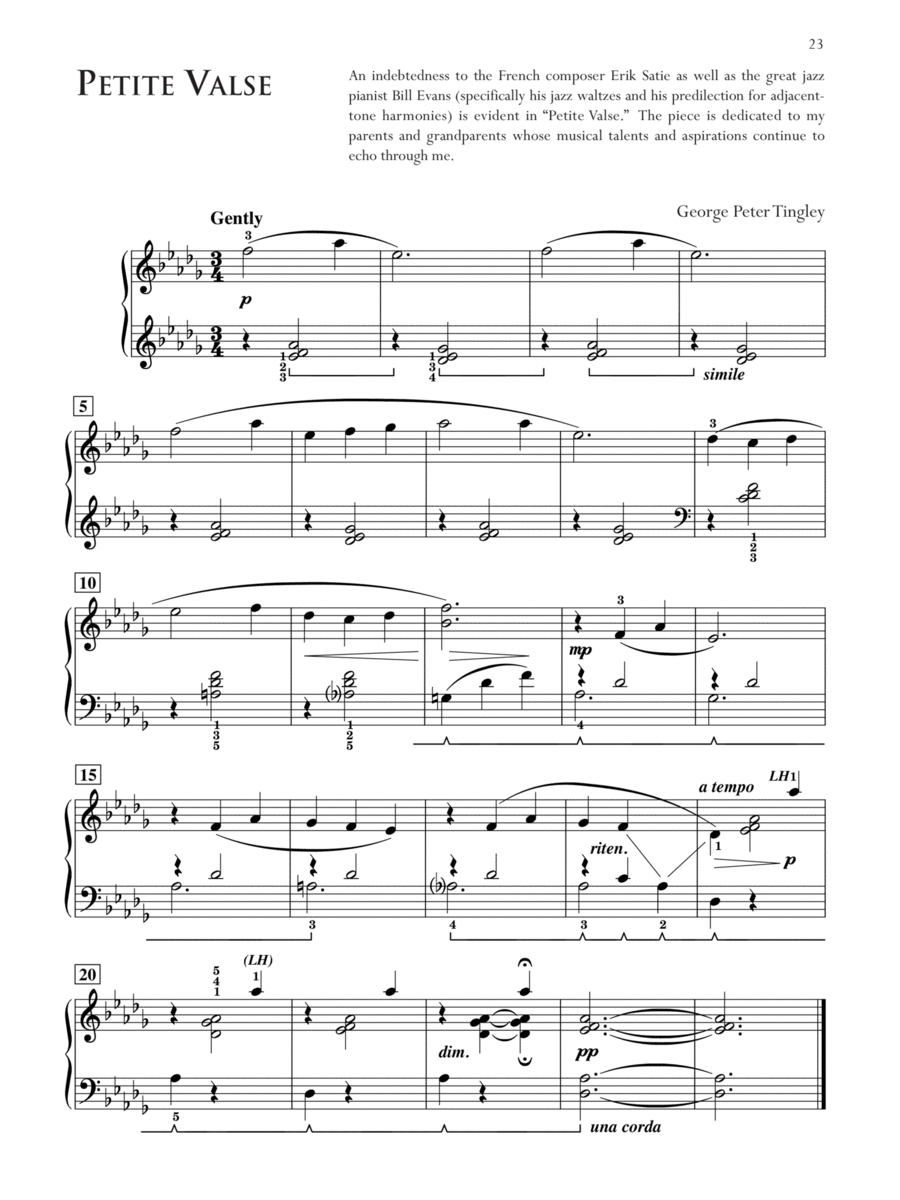 Petite Valse Petite Valse Piano Solo scores gallery preview page 1