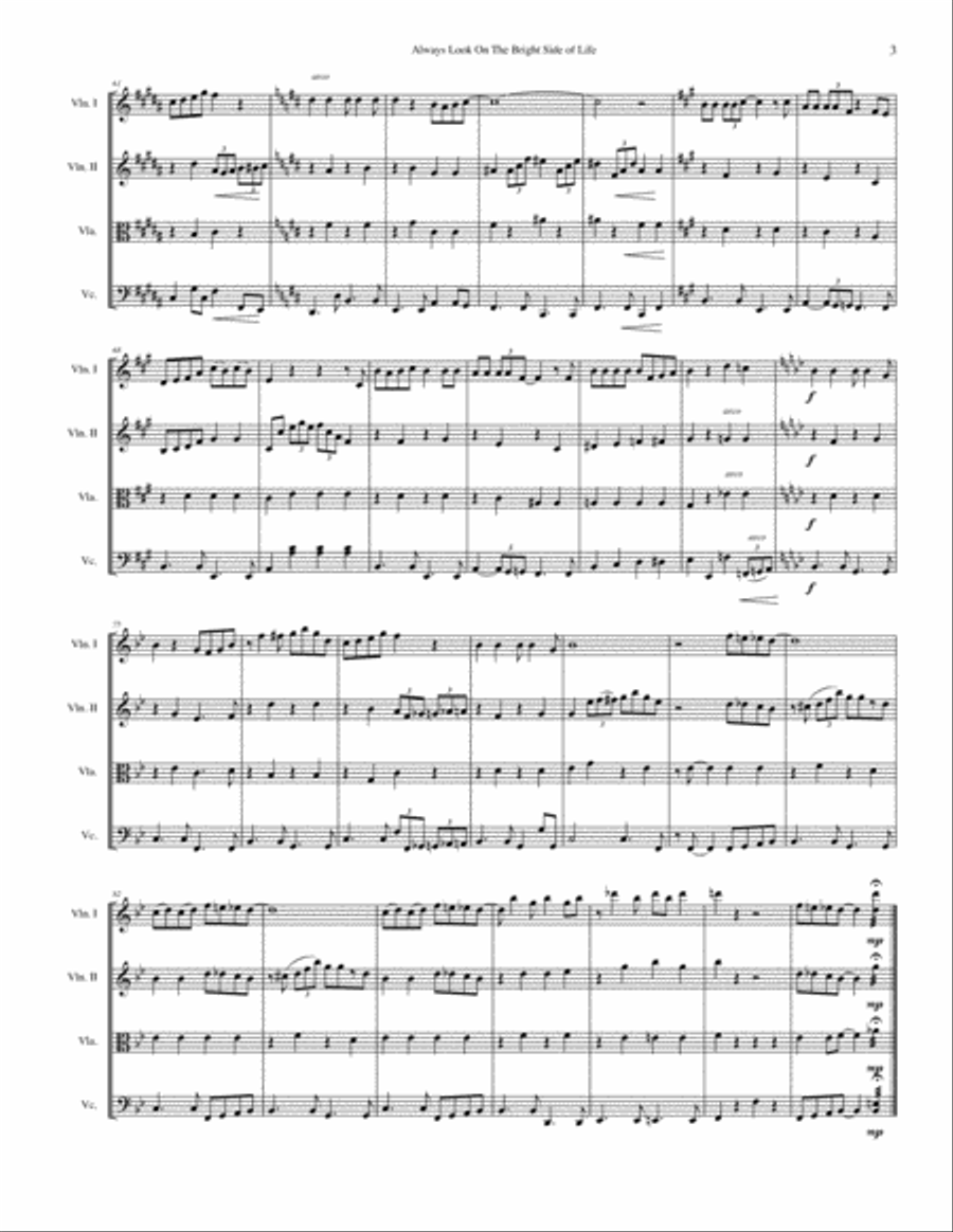 Always Look On The Bright Side Of Life Small Ensemble scores gallery preview page 3