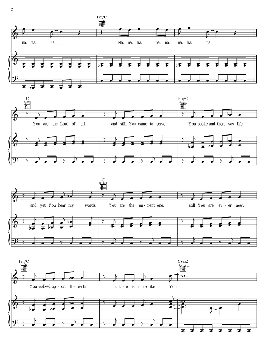 I Am Yours Forever Piano, Vocal, Guitar scores gallery preview page 2