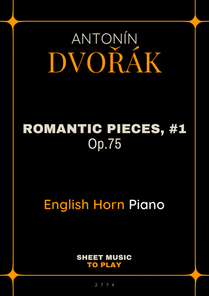 Romantic Pieces, Op.75 (1st mov.) - English Horn and Piano (Full Score and Parts) image number null