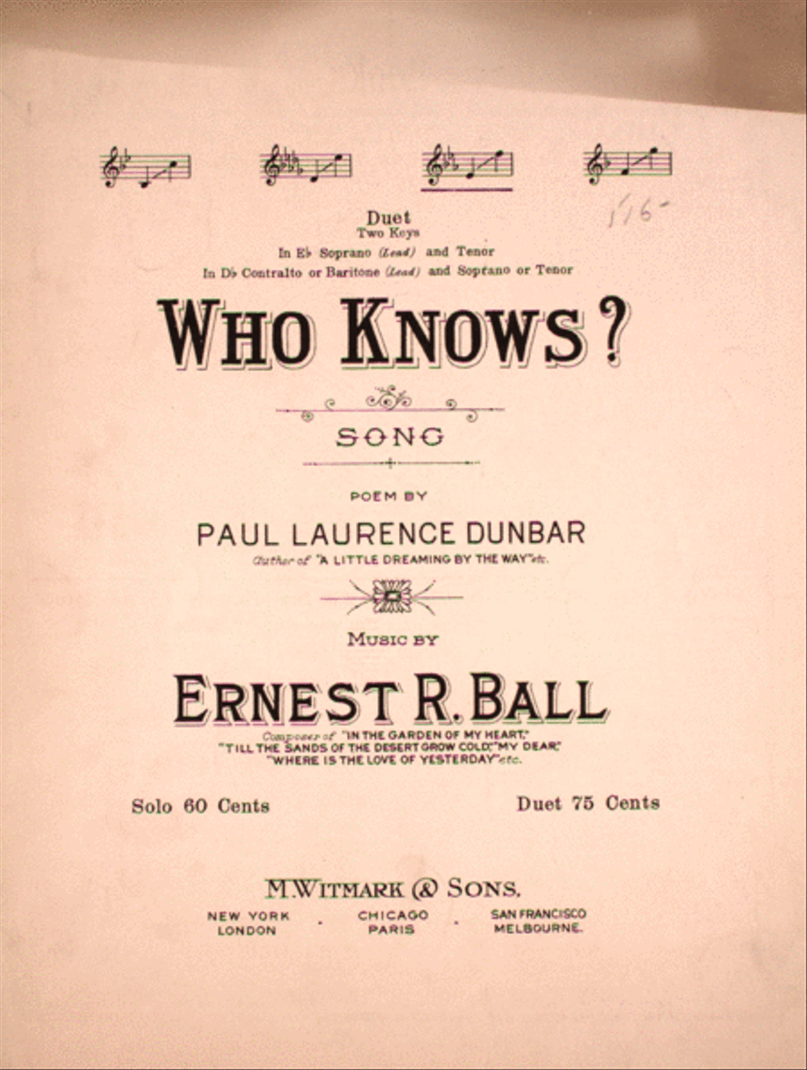Who Knows? Duet Voice scores gallery preview page 1
