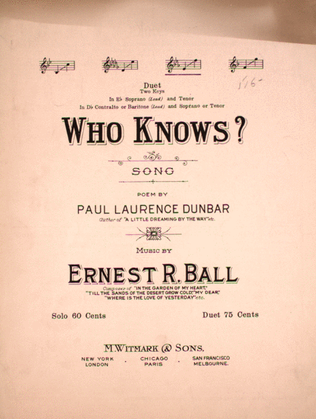 Book cover for Who Knows? Duet