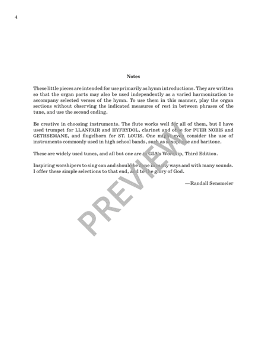 Eight Chorale Preludes for Treble Instrument and Organ Organ scores gallery preview page 5