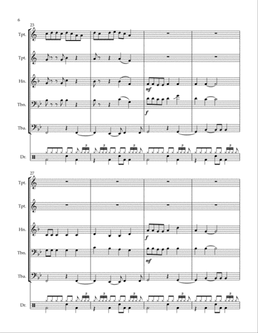 Old Town Road (remix) Small Ensemble scores gallery preview page 6