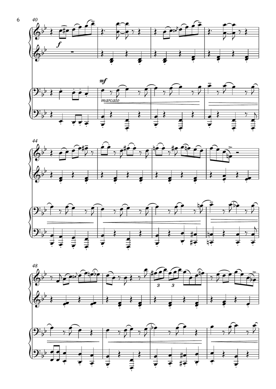When the Saints Go Marching In (Piano Duet - Four Hands) Piano Duet scores gallery preview page 6