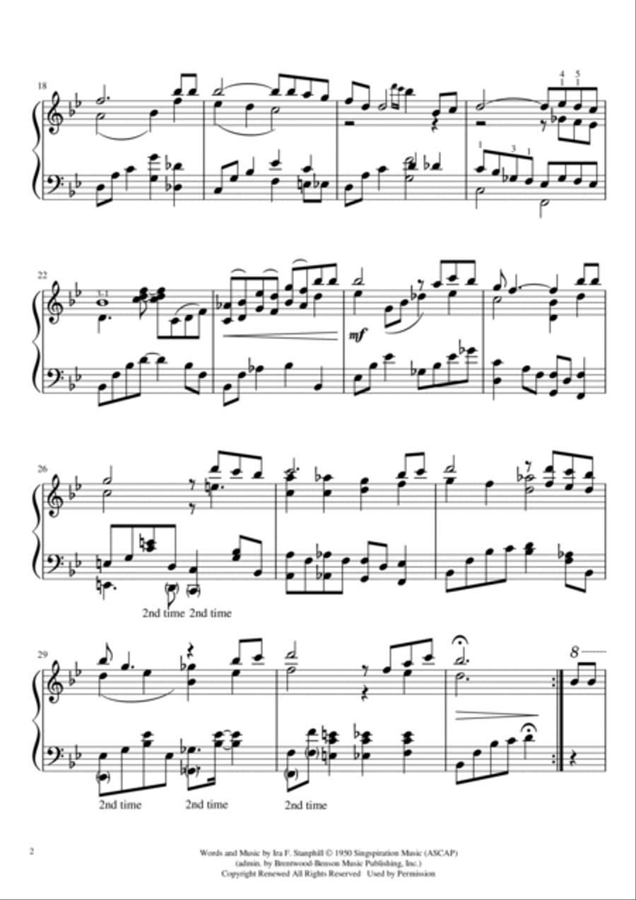 I Know Who Holds Tomorrow Piano Solo scores gallery preview page 3