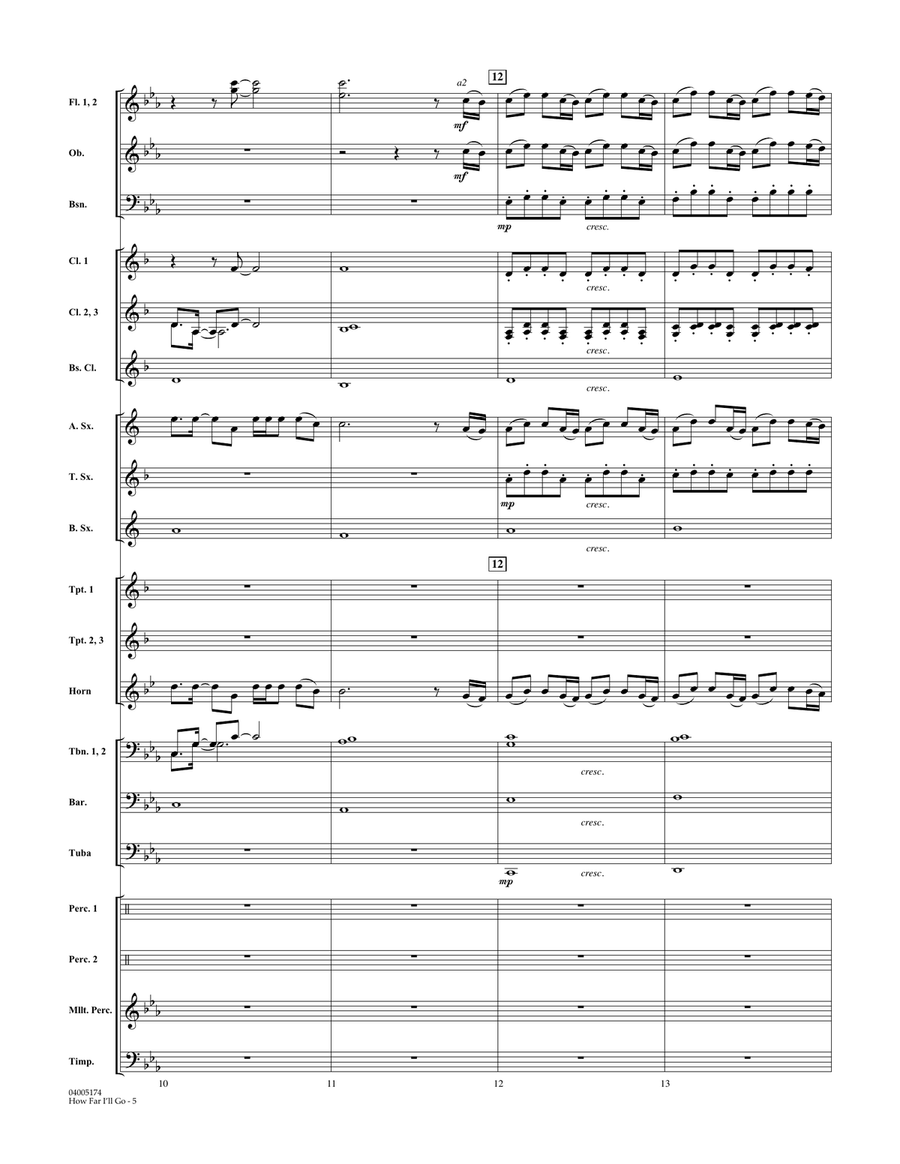 How Far I'll Go (from Moana) - Conductor Score (Full Score) Concert Band scores gallery preview page 4