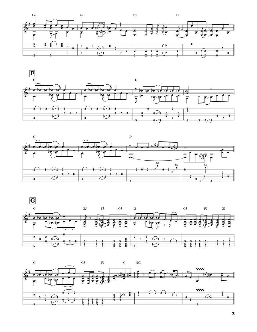 Poison Ivy Acoustic Guitar scores gallery preview page 3