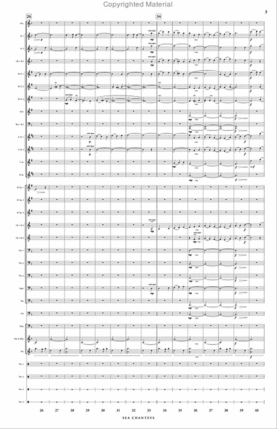 Sea Chanteys Concert Band scores gallery preview page 4