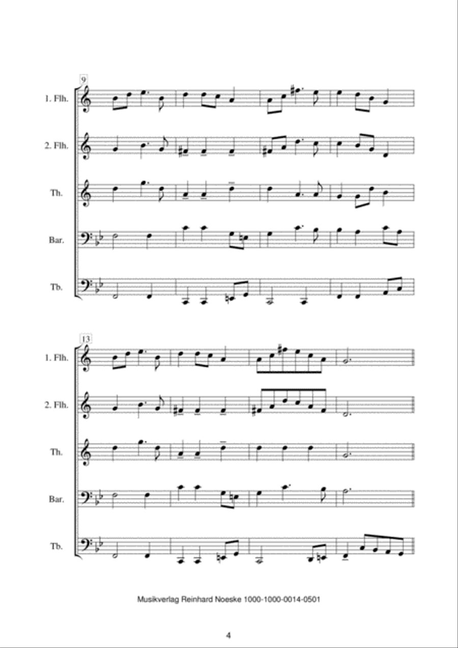 Acht Bläserweisen im alpenländischen Stil für Blechbläserquintett Brass Ensemble scores gallery preview page 6