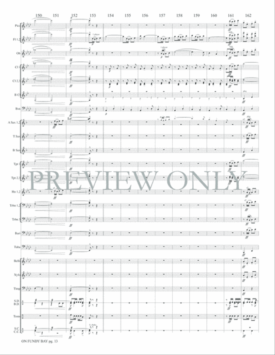On Fundy Bay Concert Band scores gallery preview page 16