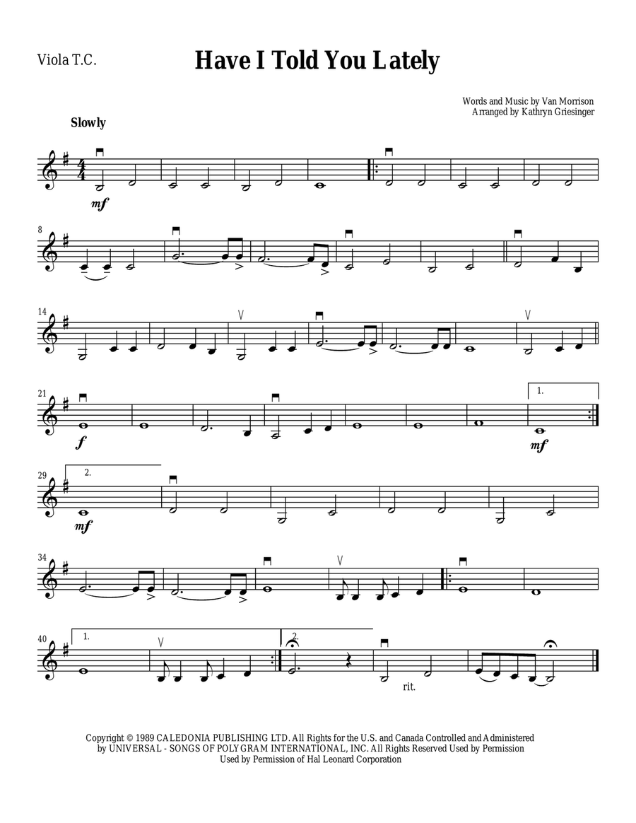 Have I Told You Lately String Quartet scores gallery preview page 4