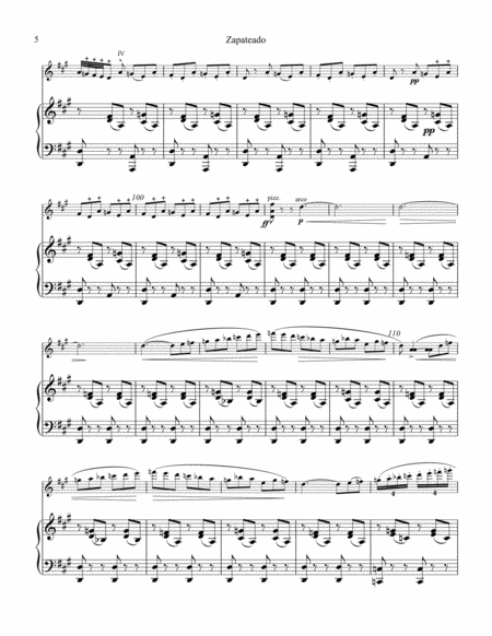 Zapateado Op. 23 No. 6 for violin and piano.