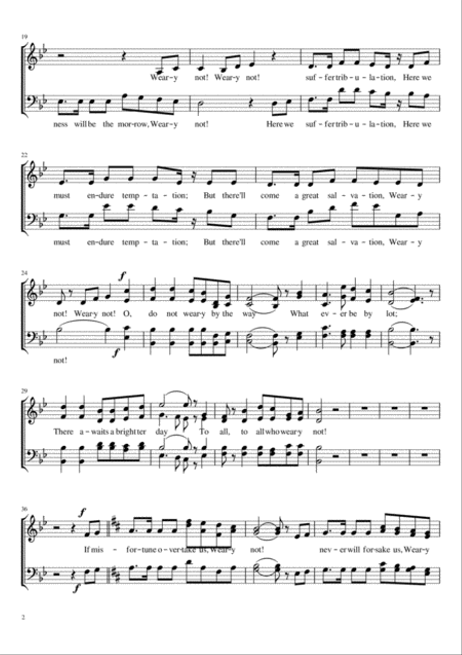 IF THE WAY BE FULL OF TRIAL WEARY NOT 4-Part scores gallery preview page 2