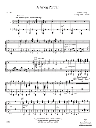 A Grieg Portrait: Piano Accompaniment