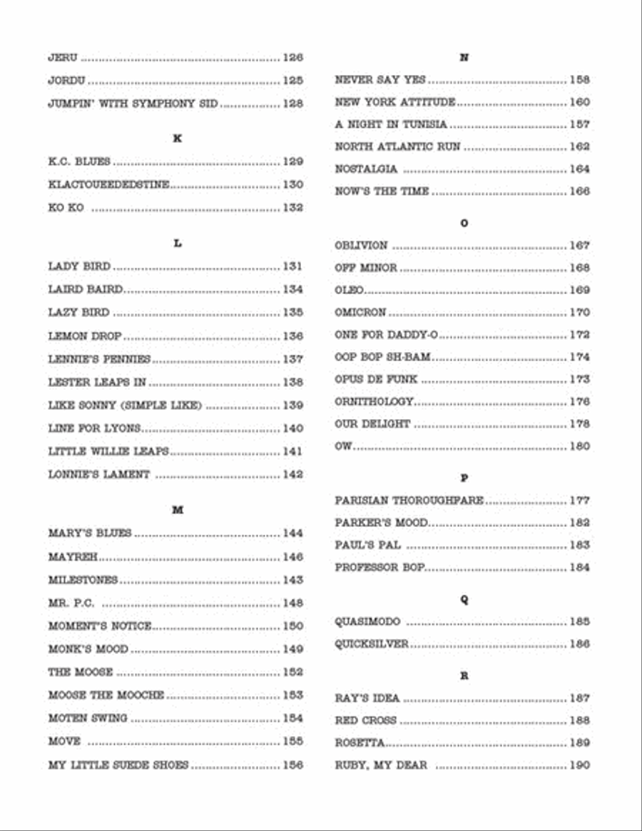 The Real Bebop Book The Real Bebop Book Piano scores gallery preview page 4