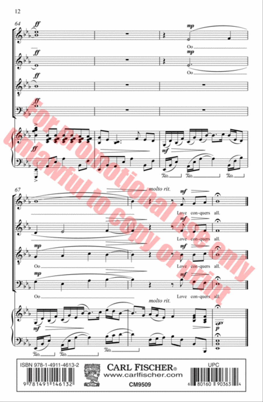 Amor Vincit Omnia 4-Part scores gallery preview page 13