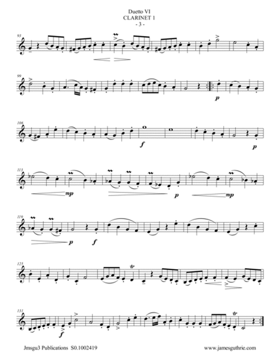 Stamitz: Duet Op. 27 No. 6 for Clarinet Duo image number null