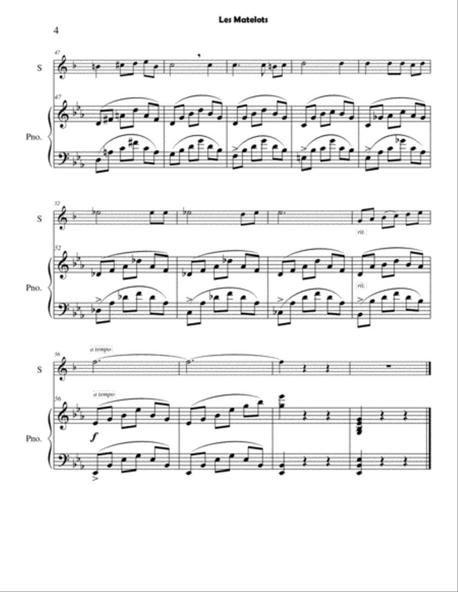 Seven Faure Art Songs Seven Faure Art Songs Trumpet Solo scores gallery preview page 4